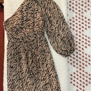 Beautiful animal print, one shoulder gown , perfect for a wedding or gala.